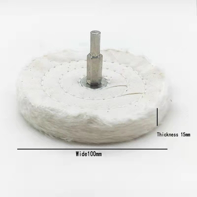 Άσπρη Flannelette βιομηχανική καθαρίζοντας βουρτσών διαμορφωμένη Τ ρόδα υφασμάτων βαμβακιού γυαλίζοντας