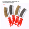 Λειαντικές βούρτσες καλωδίων μαχαιριών χάλυβα ορείχαλκου ντυμένες Coopered με την πλαστική λαβή