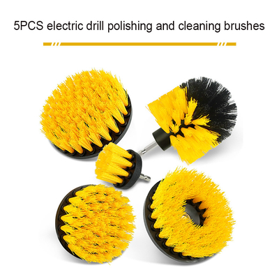 5pcs Σκούπας καθαρισμού βούρτσας Power Scrubber Σκούπας Καθαρισμού αυτοκινήτου Σκούπας σετ