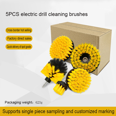 5pcs Σκούπας καθαρισμού βούρτσας Power Scrubber Σκούπας Καθαρισμού αυτοκινήτου Σκούπας σετ