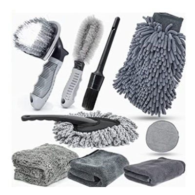 Βούρτσα πλύσης αυτοκινήτου 9 τεμάχια Βούρτσα ελαστικών αυτοκινήτου Κεφαλιάκια πλύσης κρυπτογραφημένα